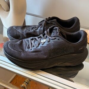 Hoka All-Black Athletic Sneakers women like new